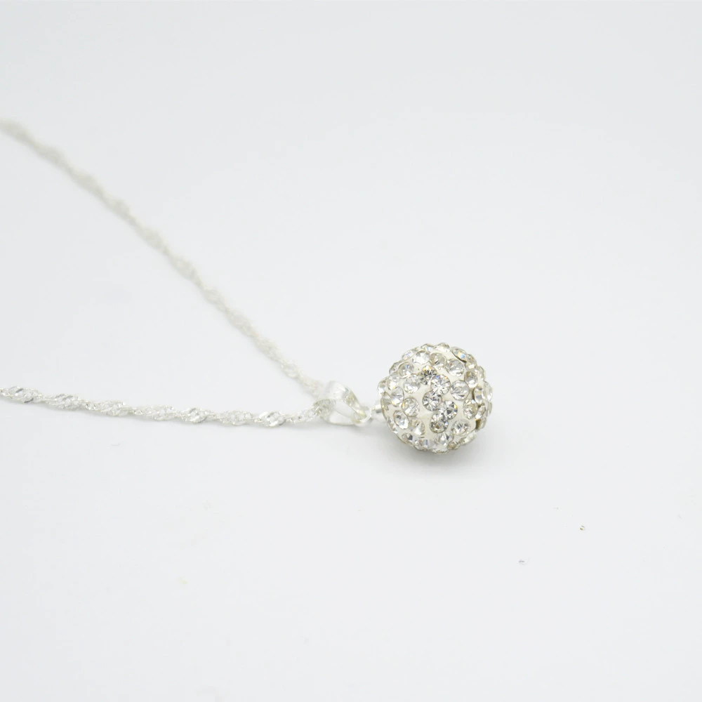 Глина, ожерелье, маленький аксессуар, 12 мм, инкрустирован diamonds, микрорельеф, подарок на день рождения