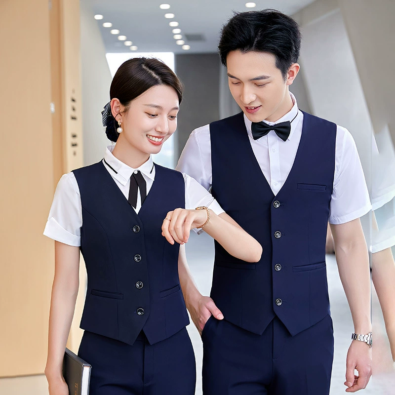 Рабочая одежда в банке, жилет, приталенный, деловая одежда, мужской и женский костюм, жилет, формальный костюм, отель KTV, Tooling