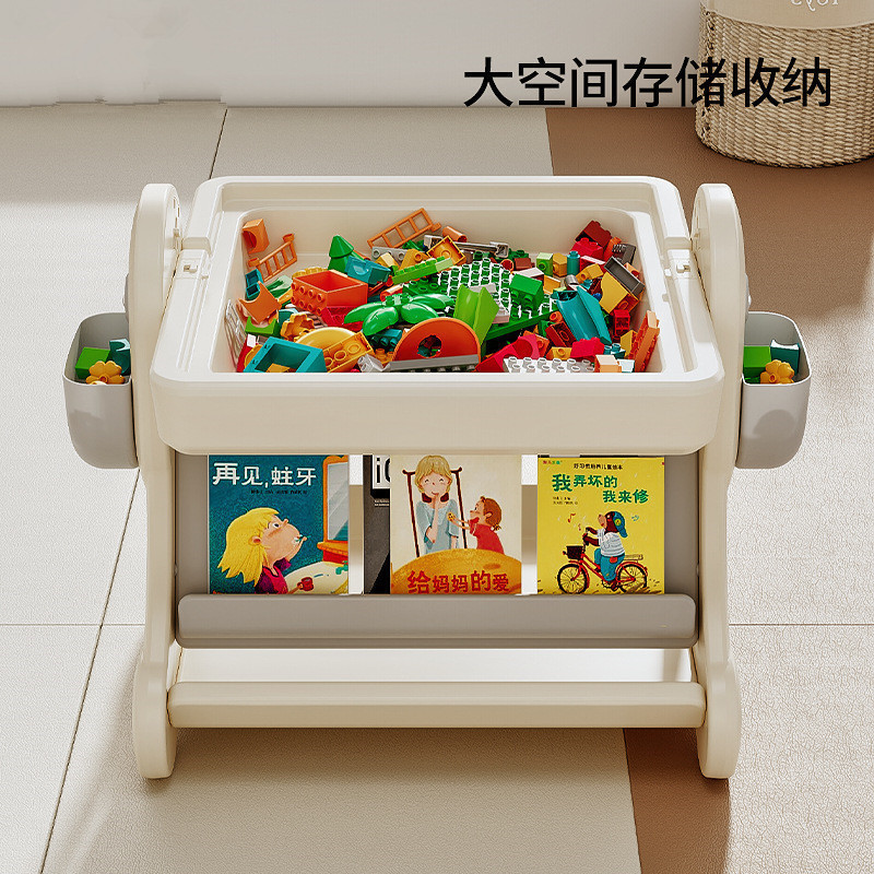 儿童多功能积木桌子大颗粒拼图游戏桌男孩女孩玩具桌早教创意|undefined