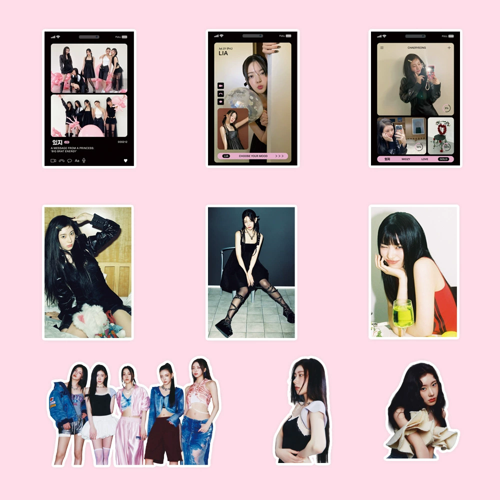 [现货106pcs ITZY GOLD贴纸 韩流itzy黄礼志申留真李彩领申有娜DIY]
