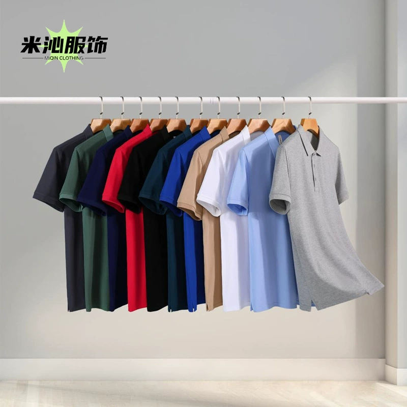 Хлопчатобумажная рубашка POLO на заказ рабочая одежда с логотипом летняя рекламная рубашка с короткими рукавами одежды вышитая групповая одежда оптом