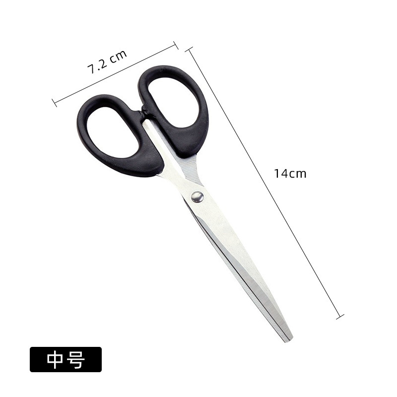 事務用品ステンレス鋼家庭用はさみ黒オフィスはさみ学生アート大型厚みのある手作りはさみツール|undefined