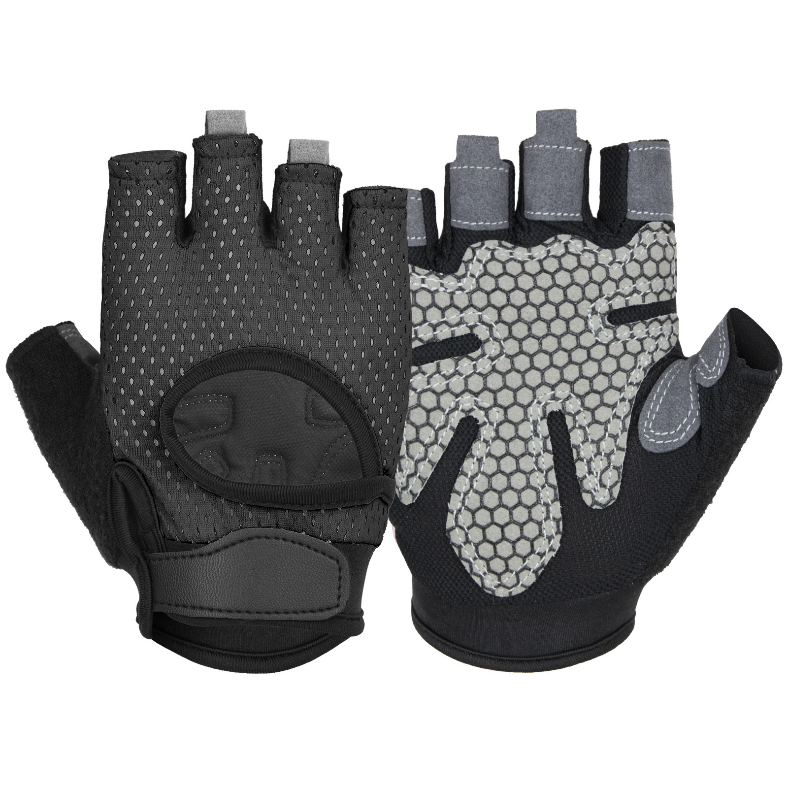 MKAS guantes de fitness protector de muñeca todo en un dispositivo de entrenamiento de fuerza de medio dedo para hombres guantes deportivos de caballo