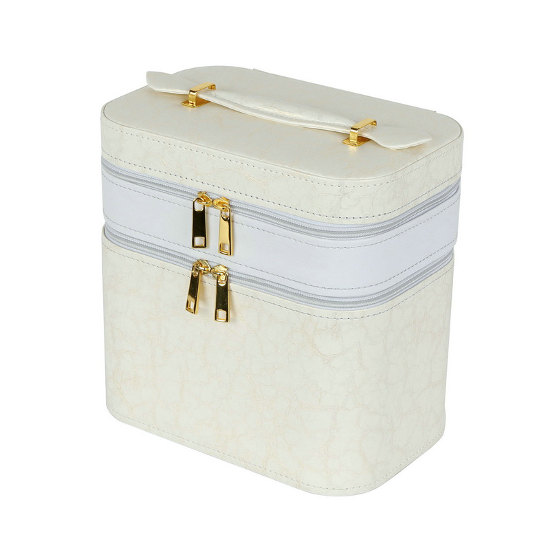 厂家化妆盒收纳首饰收纳盒PU皮质带手挽礼品粉色手提首饰收纳包装