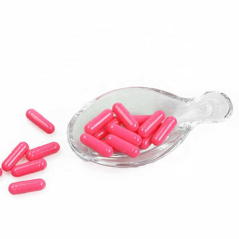 Fábrica directa 0, 100000 cápsulas cápsula de gelatina rosa cápsula hueca medicina