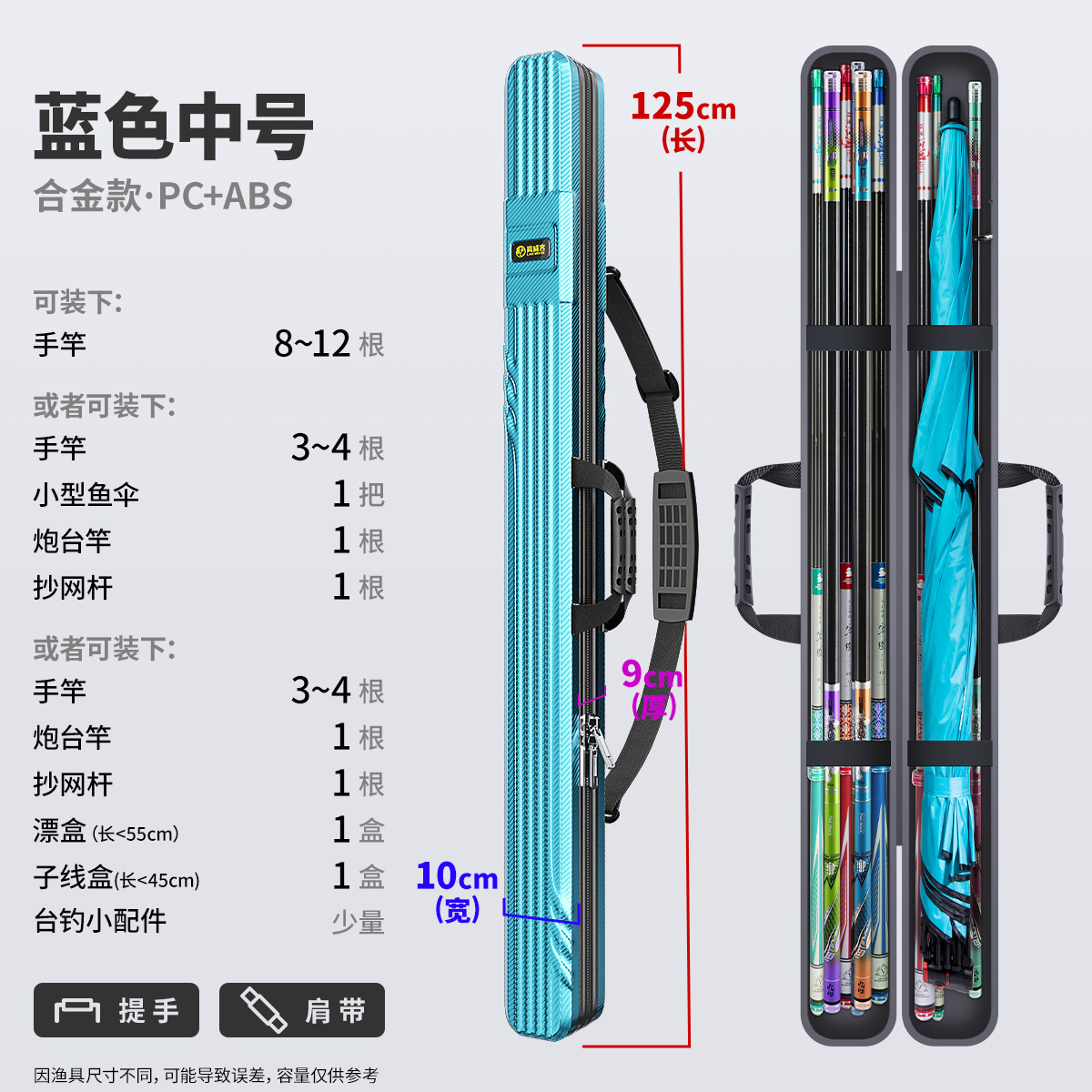 블루 두꺼워진 125×10×9cm [합금 강화 모델]₴₸