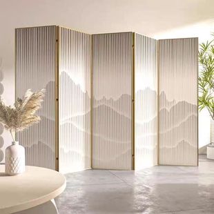 Explosive New Chinese Style Simple Screen Partition Living Room Shielding Modern Folding Mobile Hotel Office Shielding Entrance