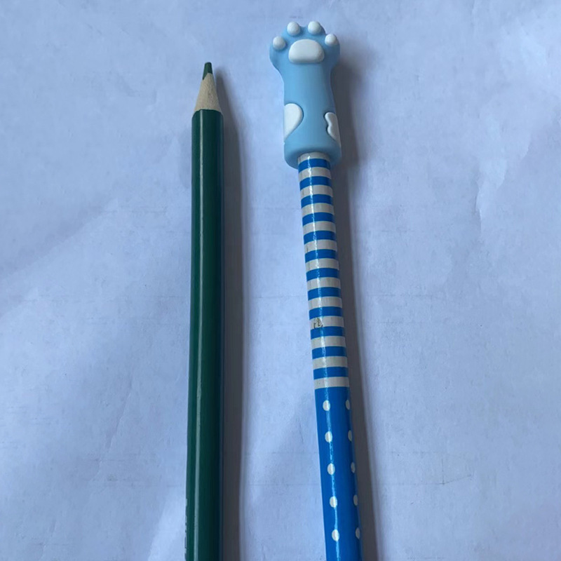 帽子のかわいい猫の爪の筆のセットの鉛筆の蓋の子供の趣味の学習用品の子供の鉛筆の帽子のシリカゲルの筆の帽子の柔らかいゴムの筆の帽子|undefined