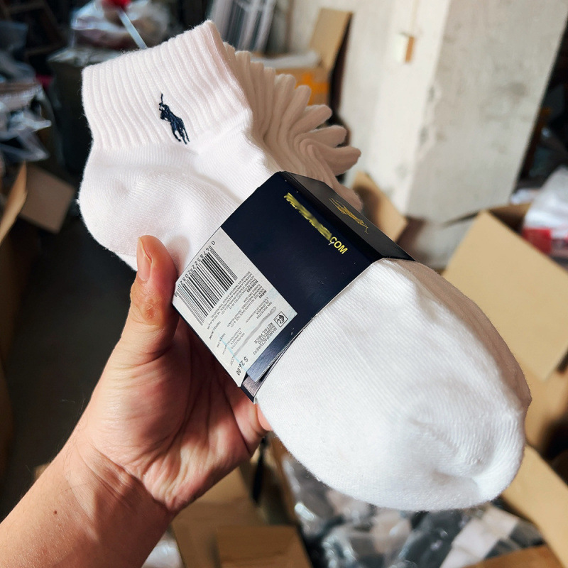 Men's Socks 1Pair Polo Mid-Calf Quick-Drying Men's Socks with Towel Bottom for Sports and Leisure, Black, White, Gray Solid Color Socks