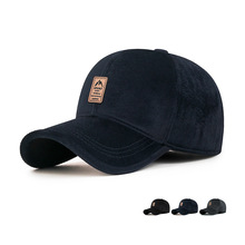 秋冬天男士棉帽中标加绒保暖棒球帽中老年人百搭防寒护耳老头帽