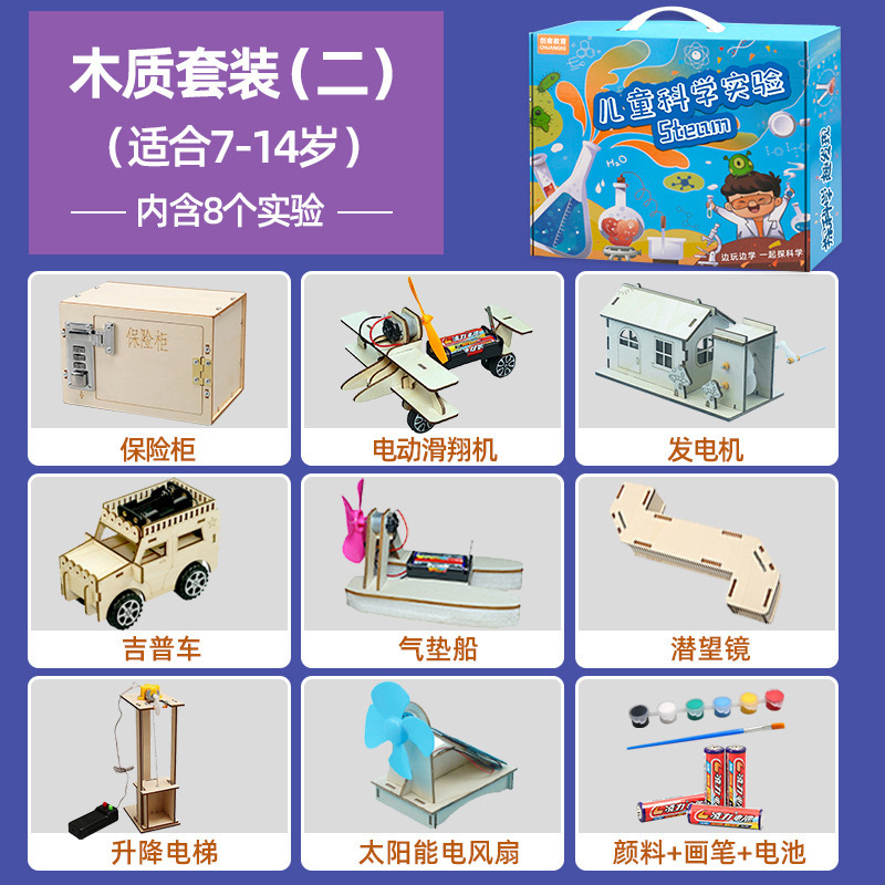 Juego de experimentos de ciencia para niños, juguetes de enseñanza de Steam, jardín de infantes para estudiantes, bricolaje, tecnología hecha a mano, pequeño regalo