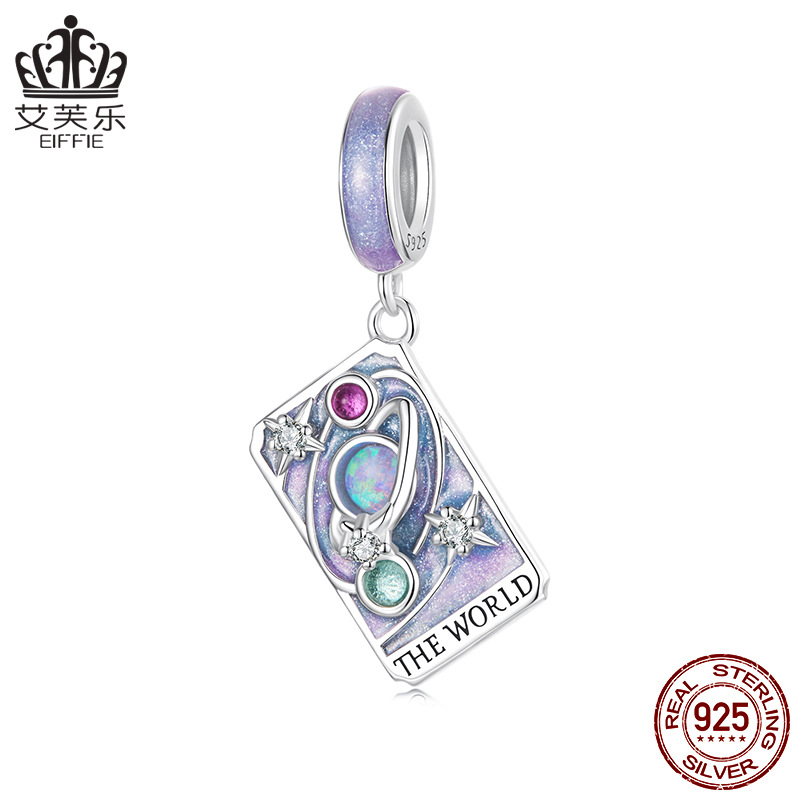 Aifle 人気の神秘的なタロットペンダント diy ブレスレットビーズ s925 スターリングシルバールースビーズジュエリーアクセサリー卸売