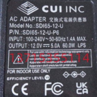富士流量计CUI INC交换式电源供应器電源供應器SDI62-12-U CUIINC