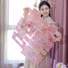 写真小道具、ドレッシングガウン、結婚式の装飾、結婚式の部屋のレイアウト、寝室のピンクのベッドサイド、結婚式のステッカー、婚約