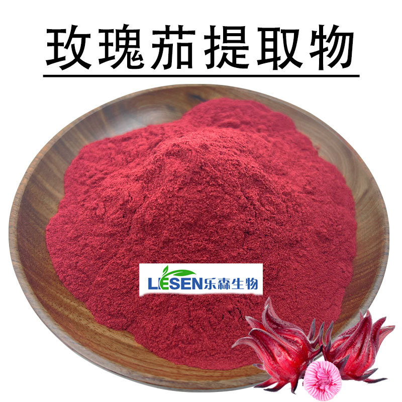 乐森供应规格齐全纯粉原料食品级花青素玫瑰茄粉玫瑰茄提取物