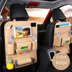 Automotive Accessories Leather Car Organizer Storage Bag Multi-functional Car Leather Seat Storage Bag
