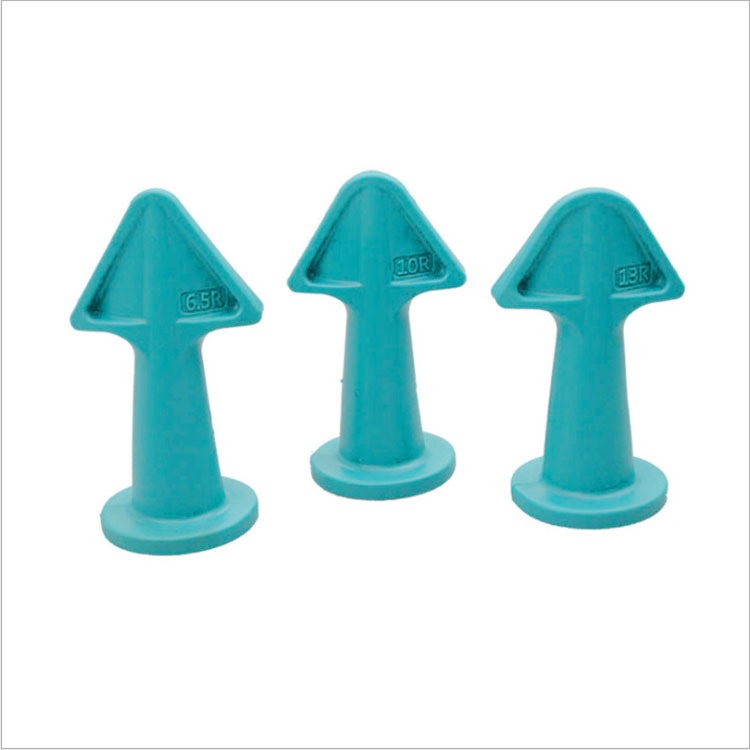 하늘색 삼각형 접착제 노즐