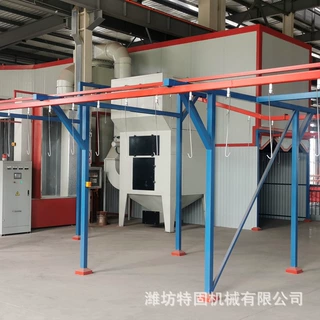 汽车底盘涂装线 摩托车配件汽车门把手金属零件表面喷粉喷涂设备