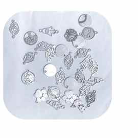 时尚制定吊坠人头硬币公仔拼接叠戴效果项链镶嵌百搭珠宝潮牌