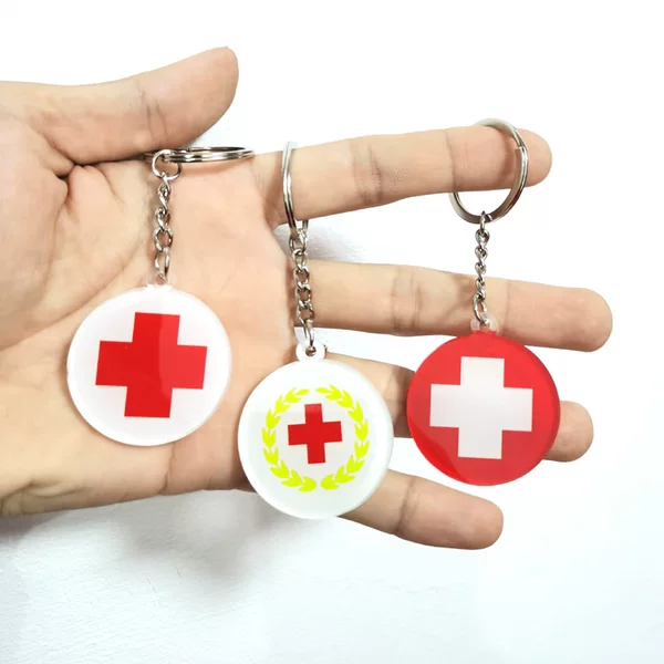 Unit advertising volunteer group Red Cross pendant key ring hospital public welfare activity gift