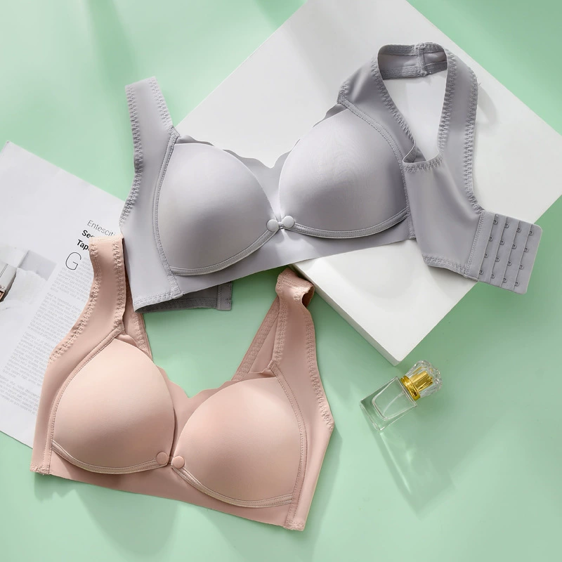 Шелковое Белье для беременных с широким плечом Бесшовный Легкий Бюстгальтер для кормления беременность декомпрессионный жилет окружность груди