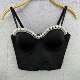 European and American Style 2024 Summer New Heavy Industry Beaded Chain Strapless Fishbone Camisole Vest Women's Outer Wear Top Trendy