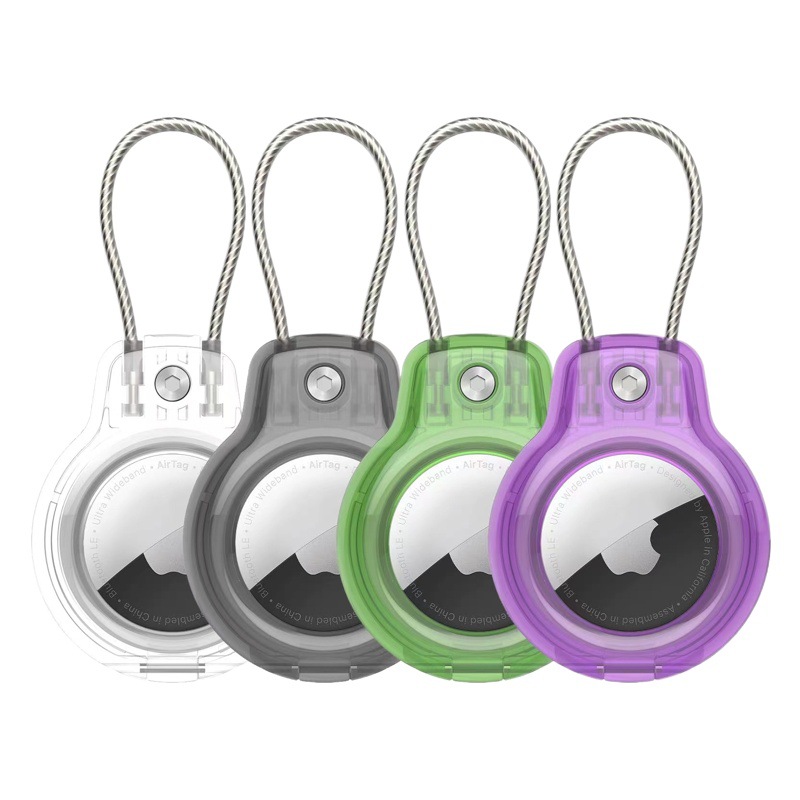 Aplicable para Apple AirTag funda protectora Apple Tracker PC cerradura de seguridad anti-perdida colgante hebilla Tracker funda protectora