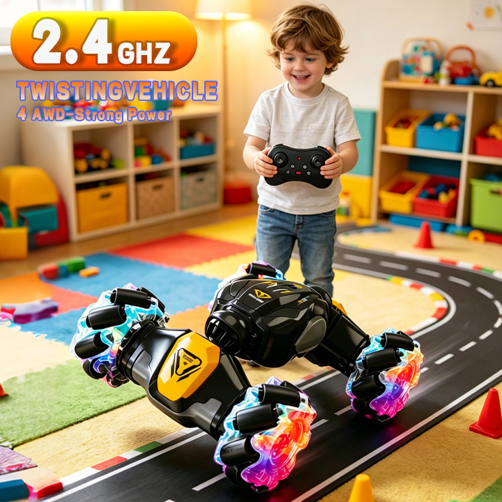 Cross-border 2.4G children's bat-shaped remote control car with watch control, side drift stunt car with lights and spray, off-road vehicle Cross-border 2.4G children's bat-shaped remote control car with watch control, side drift stunt car with lights and spray, off-road vehicle