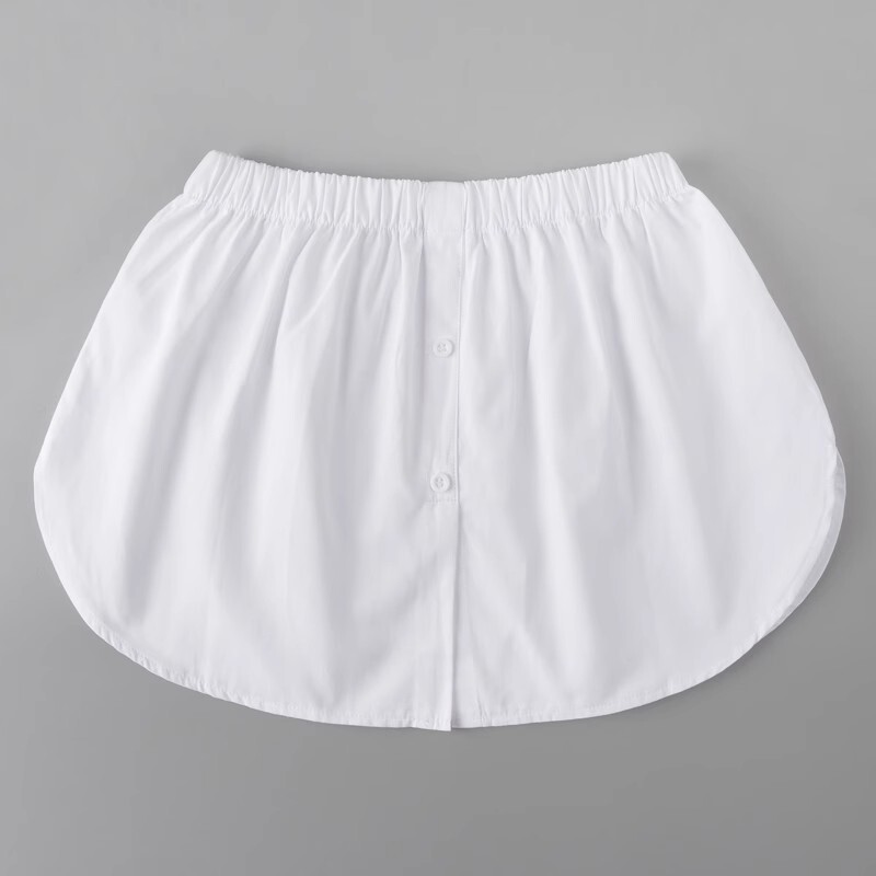 Sweater Partner Stacked Artifact Shirt Fake Hem Joker Small White Skirt Base Skirt with Hip Fart Curtain inside Sweater Partner Stacked Artifact Shirt Fake Hem Joker Small White Skirt Base Skirt with Hip Fart Curtain inside