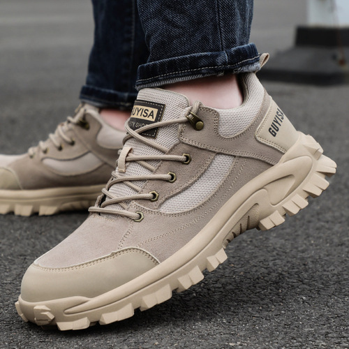 Labor protection shoes for men, anti-smash, anti-puncture safety shoes, rubber outsole, wear-resistant, non-slip, comfortable, work protective work shoes