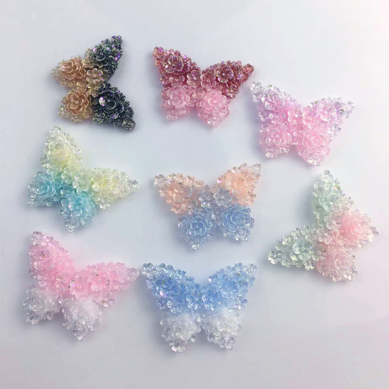 45*32mm Flower Butterfly Firefly Luminous Resin Two-Color DIY Mobile Phone Case Furniture Car Sticker Accessories 45*32mm Flower Butterfly Firefly Luminous Resin Two-Color DIY Mobile Phone Case Furniture Car Sticker Accessories