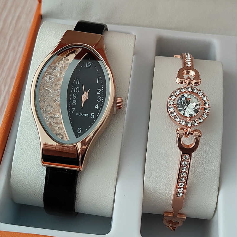 AliExpress New Creative White Horse Pattern Belt Watch Simple Student Bracelet Watch Women's Watch Fashion Watch