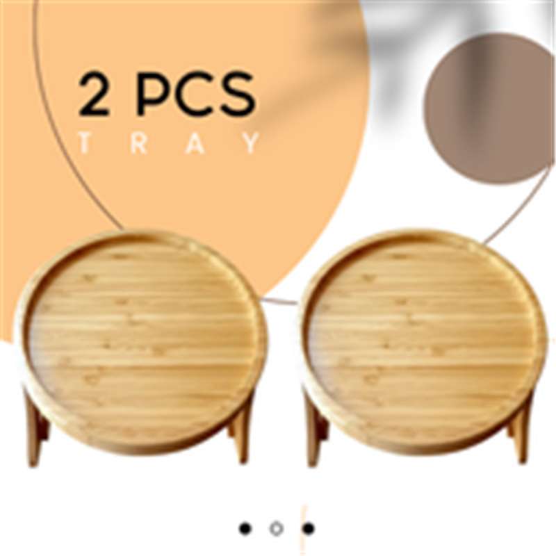 Cozy Sofa Armrest Tray沙发扶手托盘竹制沙发圆盘可折叠床上托盘阿里巴巴