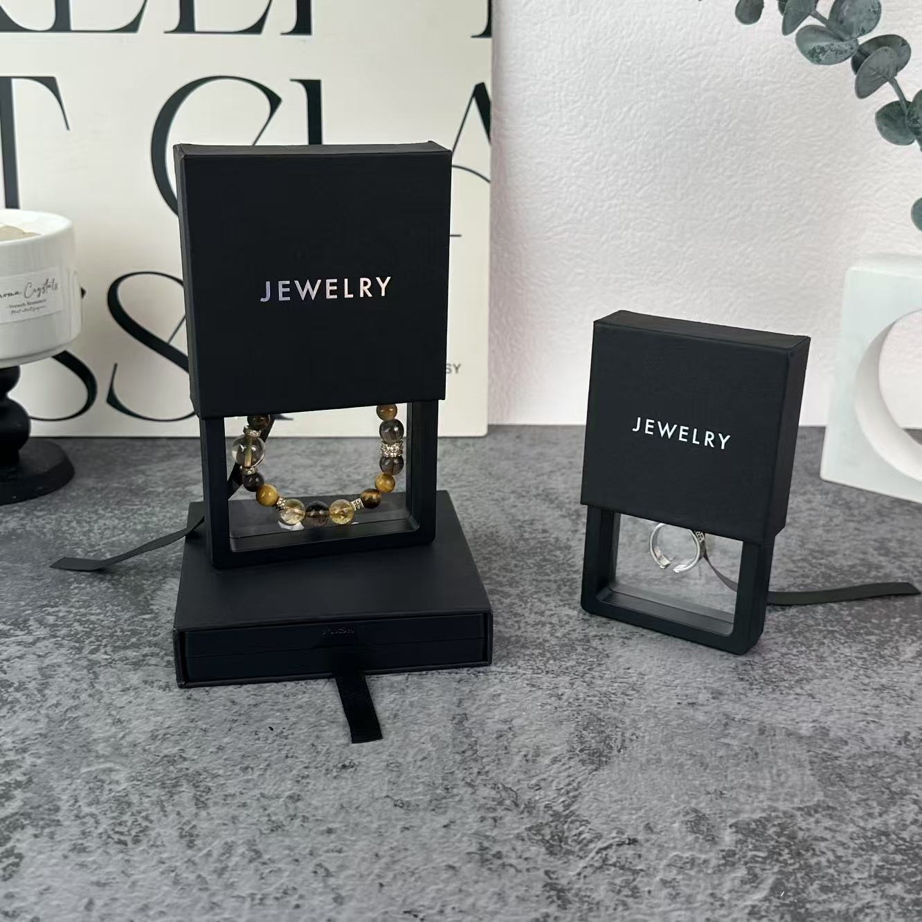 首饰盒包装盒珠宝收纳盒饰品盒水晶包装手串礼盒珠宝盒子pe悬浮盒