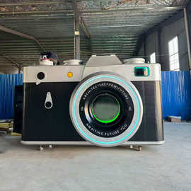 网红售卖亭移动餐车商用多功能小吃车巨型复古照相机集装箱房屋