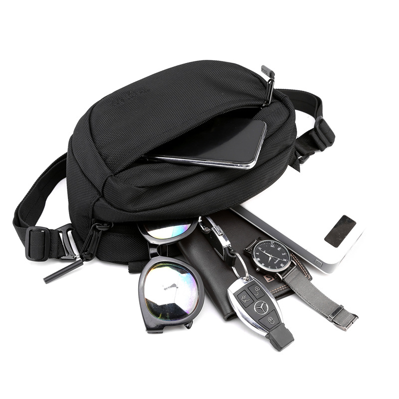 Nuevo chaleco deportivo bolso casual de moda simple bolso de cintura de gran capacidad bolso de pecho de moda temperamento de moda bolso de hombre
