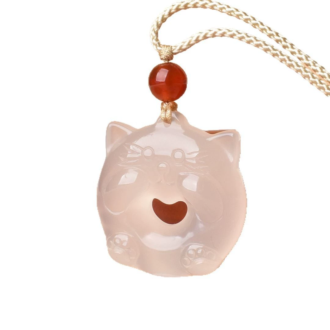  Agate mask, pendant, protective amulet, buckle ancient style, ice imitation, Chinese style