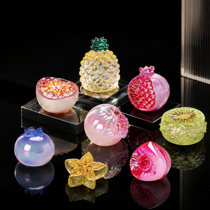 Creative Realistic Food Toys, Peach and Blueberry Fruit Miniatures, DIY Decorations, Blind Bag Accessories, Micro-Landscape Small Ornaments