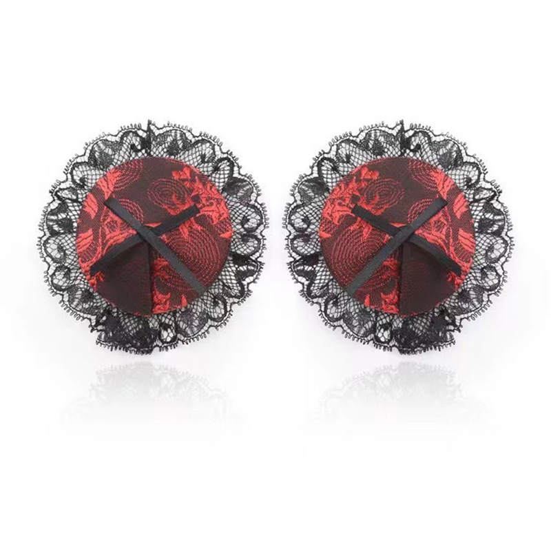 Colección de Cubrepezones Bright Love, Cubrepezones de Encaje, Accesorios de Lencería, Cubrepezones con Borla en Forma de Corazón A17