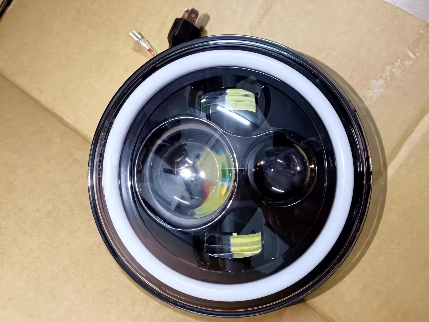 Wrangler 7-inch 60W 4-bead angel eye off-road vehicle headlight cross-border modification LED headlight for Harley motorcycle