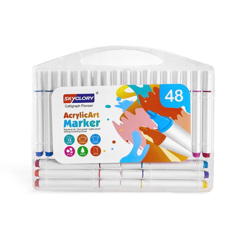 Juego de marcadores acrílicos especiales para arte de estudiantes transfronterizos, pintura infantil, bolígrafo de color DIY, regalo, bolígrafo acrílico al por mayor