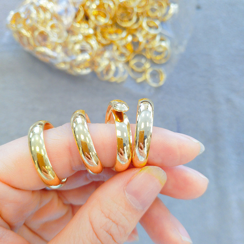 越南沙金板指 男女铜镀金戒指时尚经典款首饰批发礼品