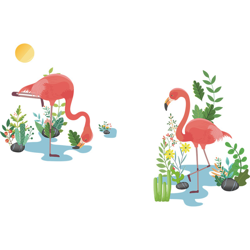 New Fashion Simple Flamingo Wall Stickers display picture 8