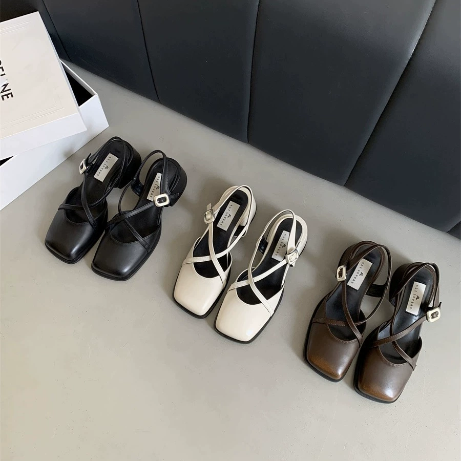 Summer sandals low-cut, french style, 2024 years