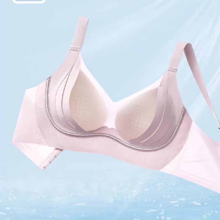 518 生放送人気のリフティングクイーン 8.0 アイススキン超薄型下着女性用ノンワイヤーヌードトップサポートブラジャー|undefined