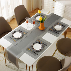 Manufacturer wholesale Teslin European-style table flags, Western-style table runners, PVC woven table mats, table pads, heat-insulating, waterproof table mats