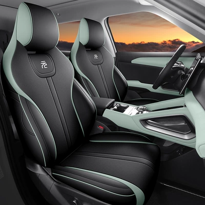 Modelə uyğun (Original) oturacaq örtükləri — Seat Cover - black-and-green-standard-version-note-the-model-year-rear-half-pack