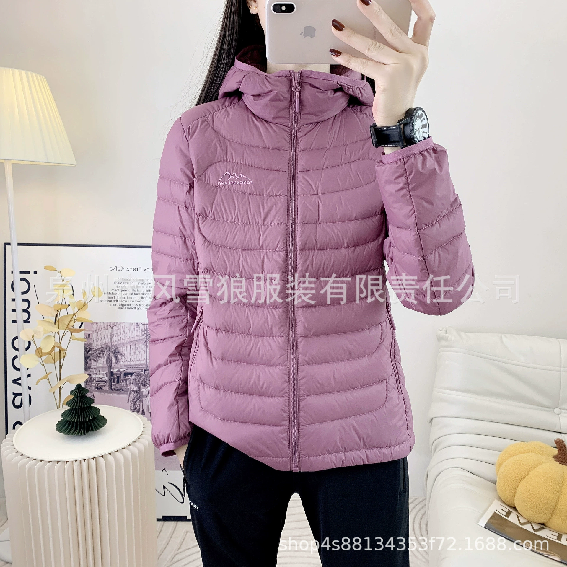 Keep warm travel windproof waterproof down jacket for leisure, increased thickness, for middle age, plus size
