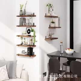 新款木质墙壁置物架酒店民宿卫生间洗漱用品毛巾收纳架壁挂储物架