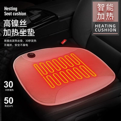 Leather plus flocking heating car: Seat cushion, seat cover